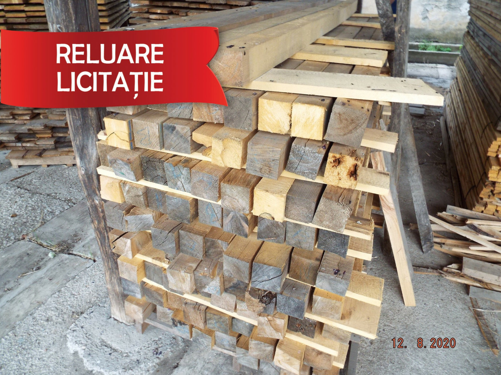 Material Lemnos Lot 4: 5,41 m3 cherestea esență rășinoasă, molid, căpriori 3,11 m3 (a II-a licitatie)